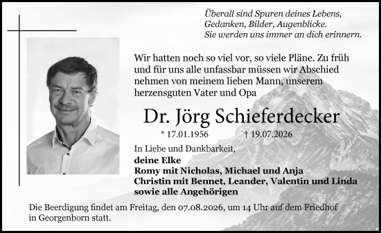 Traueranzeige von Jörg Schieferdecker von Wiesbadener Kurier