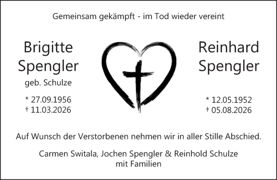 Traueranzeige von Brigitte Spengler   von Groß-Gerauer Echo