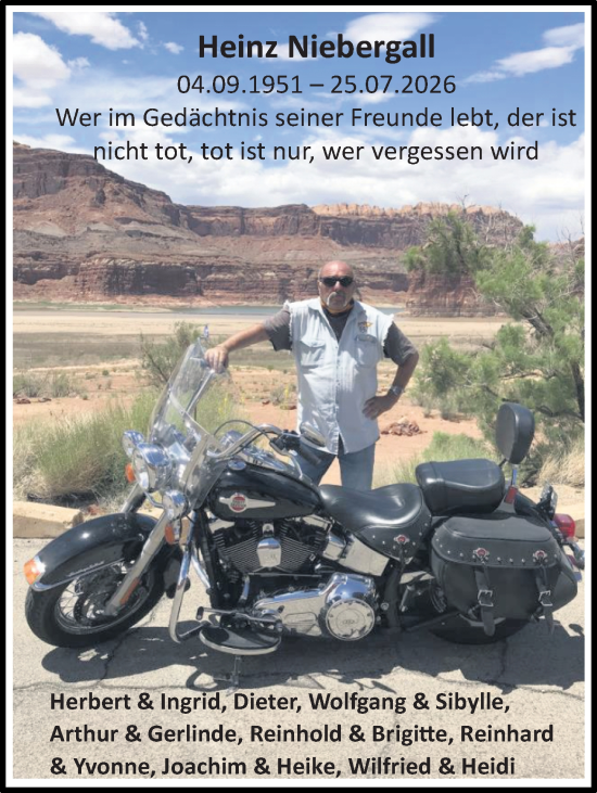 Traueranzeige von Heinz Niebergall von Wiesbadener Kurier