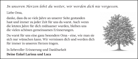 Traueranzeige von Inge Flick von Odenwälder Echo