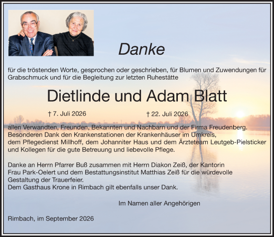 Traueranzeige von Adam Blatt von Starkenburger Echo