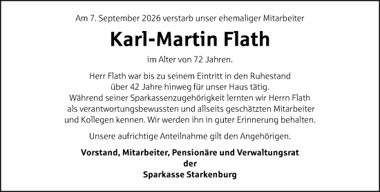 Traueranzeige von Karl-Martin Flath von Starkenburger Echo