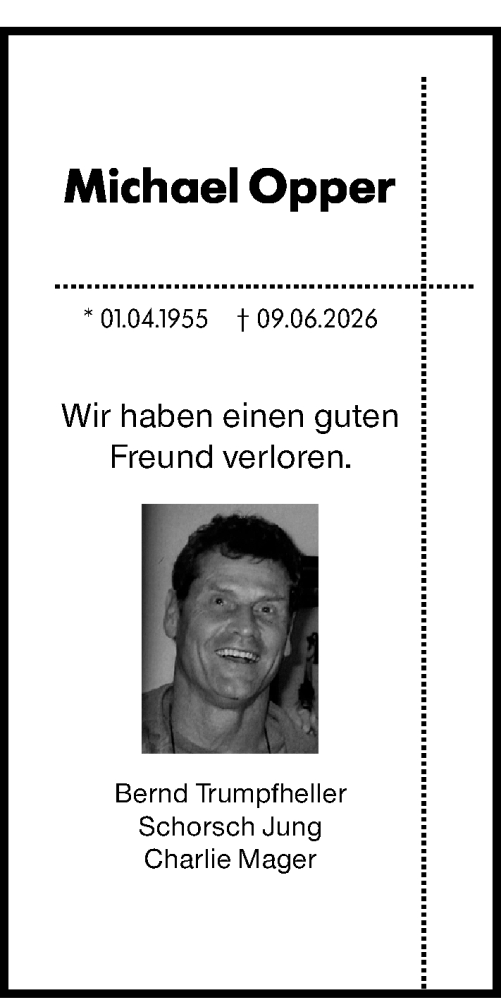 Traueranzeige von Michael Opper von Darmstädter Echo
