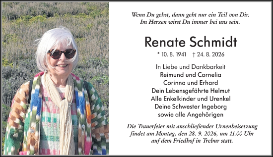 Traueranzeige von Renate Schmidt von Groß-Gerauer Echo