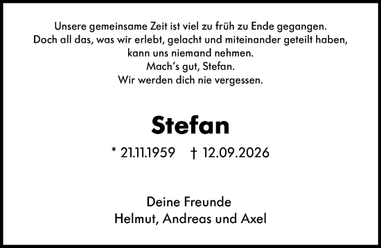 Traueranzeige von Stefan  von Darmstädter Echo