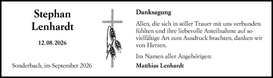 Traueranzeige von Stephan Lenhardt von Starkenburger Echo