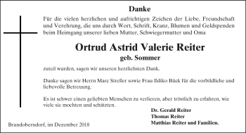 Traueranzeige von Ortrud Astrid Valerie Reiter von 564 Usinger Anzeiger