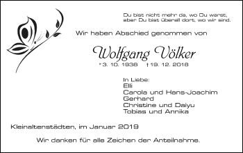Traueranzeige von Wolfgang Völker von 201 WNZ - Wetzlarer Neue Zeitung (110)