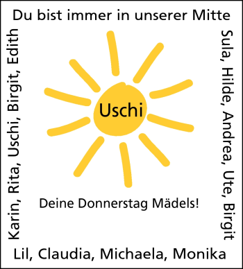 Traueranzeige von Ursula Kaippel von Echo-Zeitungen (Gesamtausgabe)