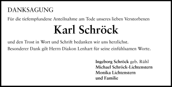 Traueranzeige von Karl Schröck von Echo-Zeitungen (Gesamtausgabe)