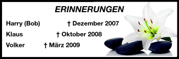 Traueranzeige von Harra, Klaus, Volker - von Echo-Zeitungen (Gesamtausgabe)