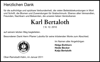 Traueranzeige von Karl Bertaloth von Darmstädter Echo, Odenwälder Echo, Rüsselsheimer Echo, Groß-Gerauer-Echo, Ried Echo