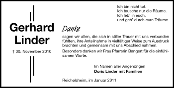 Traueranzeige von Gerhard Linder von Odenwälder Echo