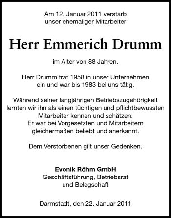 Traueranzeige von Heinz Erbeldinger von Darmstädter Echo, Odenwälder Echo, Rüsselsheimer Echo, Groß-Gerauer-Echo, Ried Echo