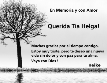 Traueranzeige von Helga - von Echo-Zeitungen (Gesamtausgabe)