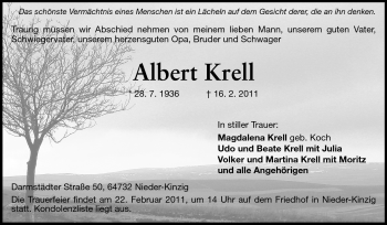 Traueranzeige von Albert Knell von Darmstädter Echo, Odenwälder Echo, Rüsselsheimer Echo, Groß-Gerauer-Echo, Ried Echo