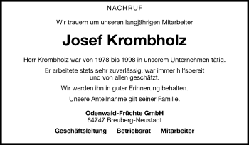 Traueranzeige von Udo Glabisch von Odenwälder Echo