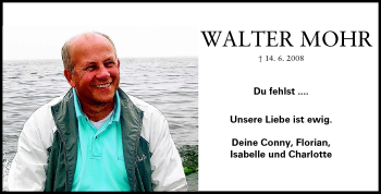 Traueranzeige von Walter Mohr von Rüsselsheimer Echo, Groß-Gerauer-Echo, Ried Echo