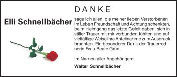 Traueranzeige von Elli Schnellbächer von Darmstädter Echo, Odenwälder Echo, Rüsselsheimer Echo, Groß-Gerauer-Echo, Ried Echo