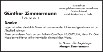 Traueranzeige von Günther Zimmermann von Rüsselsheimer Echo, Groß-Gerauer-Echo, Ried Echo