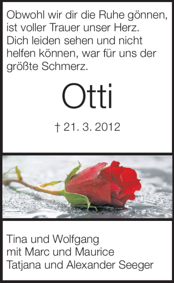 Traueranzeige von Ottilie Gerber von Darmstädter Echo, Odenwälder Echo, Rüsselsheimer Echo, Groß-Gerauer-Echo, Ried Echo