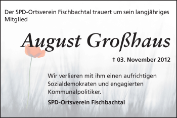 Traueranzeige von August Großhaus von Echo-Zeitungen (Gesamtausgabe)