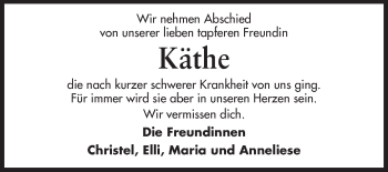 Traueranzeige von Käthe  von Starkenburger Echo