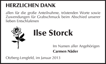 Traueranzeige von Ilse Storck von Echo-Zeitungen (Gesamtausgabe)