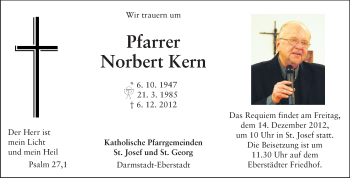 Traueranzeige von Norbert Kern von Echo-Zeitungen (Gesamtausgabe)