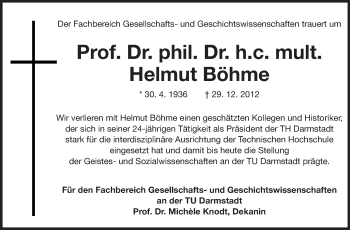 Traueranzeige von Helmut Böhme von Echo-Zeitungen (Gesamtausgabe)