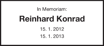 Traueranzeige von Reinhard Konrad von Odenwälder Echo