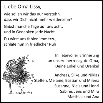 Traueranzeige von Elisabeth Weckbach von Odenwälder Echo