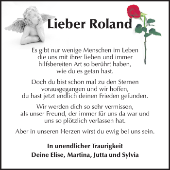 Traueranzeige von Roland Hammann von Rüsselsheimer Echo, Groß-Gerauer-Echo, Ried Echo