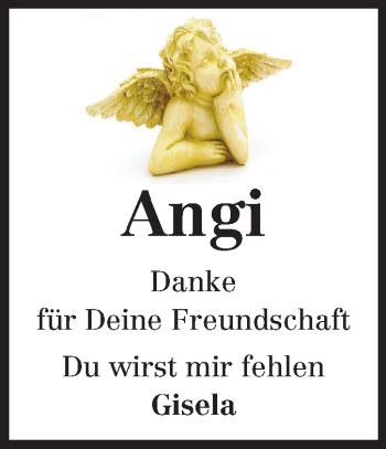 Traueranzeige von Angi  von Odenwälder Echo