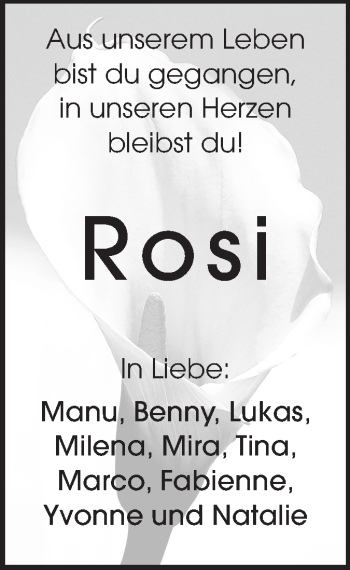 Traueranzeige von Roswitha Lohrbach von Echo-Zeitungen (Gesamtausgabe)