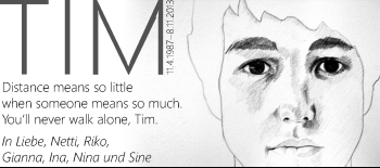 Traueranzeige von Tim Hernichel von Echo-Zeitungen (Gesamtausgabe)