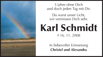 Traueranzeige von Karl Schmidt von Rüsselsheimer Echo, Groß-Gerauer-Echo, Ried Echo