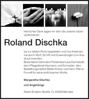 Traueranzeige von Roland Dischka von Echo-Zeitungen (Gesamtausgabe)