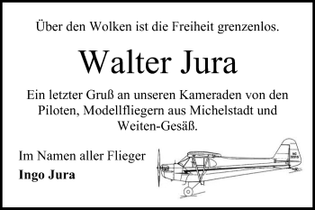 Traueranzeige von Walter Jura von Odenwälder Echo