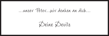 Traueranzeige von Peter  von Echo-Zeitungen (Gesamtausgabe)