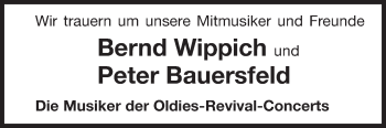 Traueranzeige von In Gedenken Oldies-Revival-Concerts von Echo-Zeitungen (Gesamtausgabe)