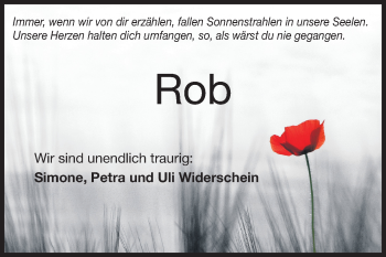 Traueranzeige von Rob  von Echo-Zeitungen (Gesamtausgabe)