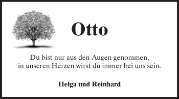 Traueranzeige von Otto  von Echo-Zeitungen (Gesamtausgabe)