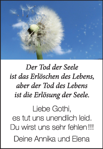 Traueranzeige von Marita Daum von Echo-Zeitungen (Gesamtausgabe)