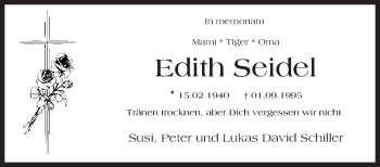 Traueranzeige von Edith Seidel von trauer.echo-online.de