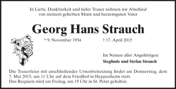 Traueranzeige von Georg Hans Strauch von Starkenburger Echo