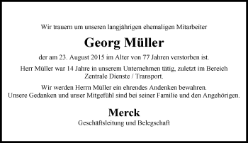 Traueranzeige von Georg Müller von trauer.echo-online.de