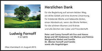 Traueranzeige von Ludwig Fornoff von trauer.echo-online.de
