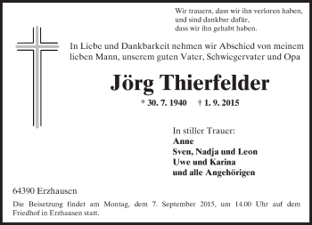 Traueranzeige von Jörg Thierfelder von trauer.echo-online.de