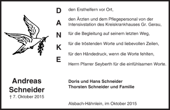 Traueranzeige von Andreas Schneider von trauer.echo-online.de